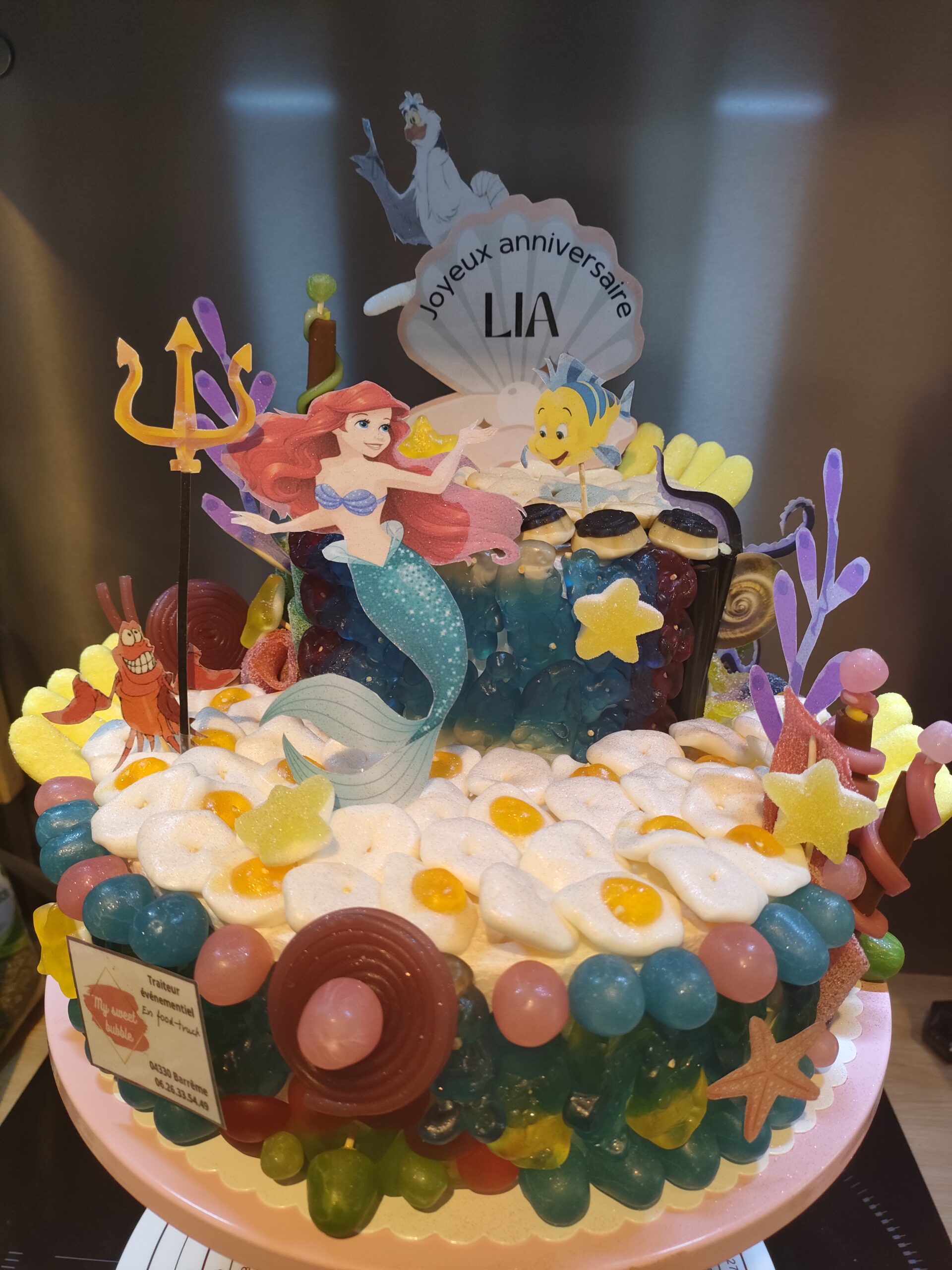 gâteau bonbons petite sirene